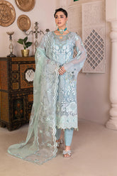 JJ EMBELLISH BY JANIQUE LUXURY EMBROIDERED UNDTITCHED SUIT D-008 Dusty Dream